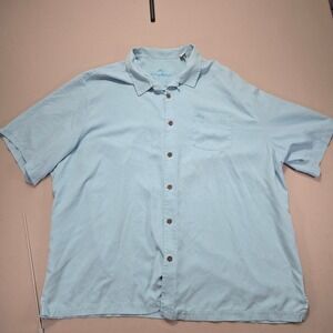 Tommy Bahama Island Zone Shirt 3XL‎ Silk Blend Short Sleeve Button Up